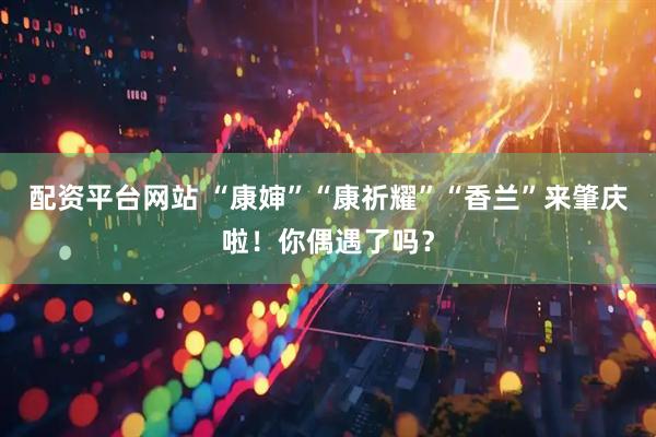 配资平台网站 “康婶”“康祈耀”“香兰”来肇庆啦！你偶遇了吗？